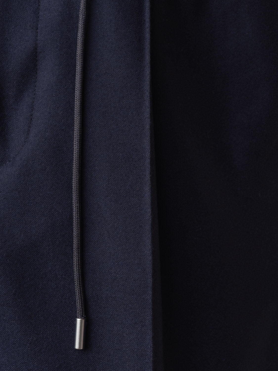 Flannel Jogger Pants with pin tuck - Navy