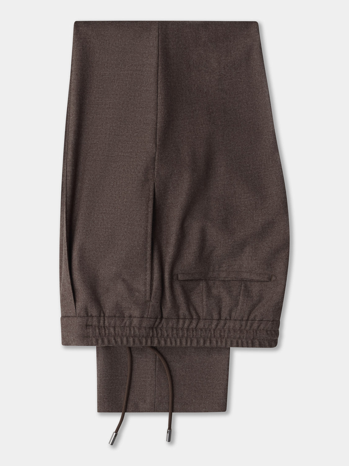 Flannel Jogger Pants with pin tuck - Taupe