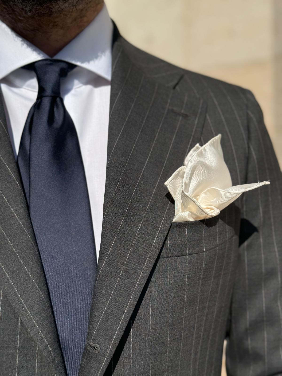 Napoli Travel Line Suit - Grey Stripes