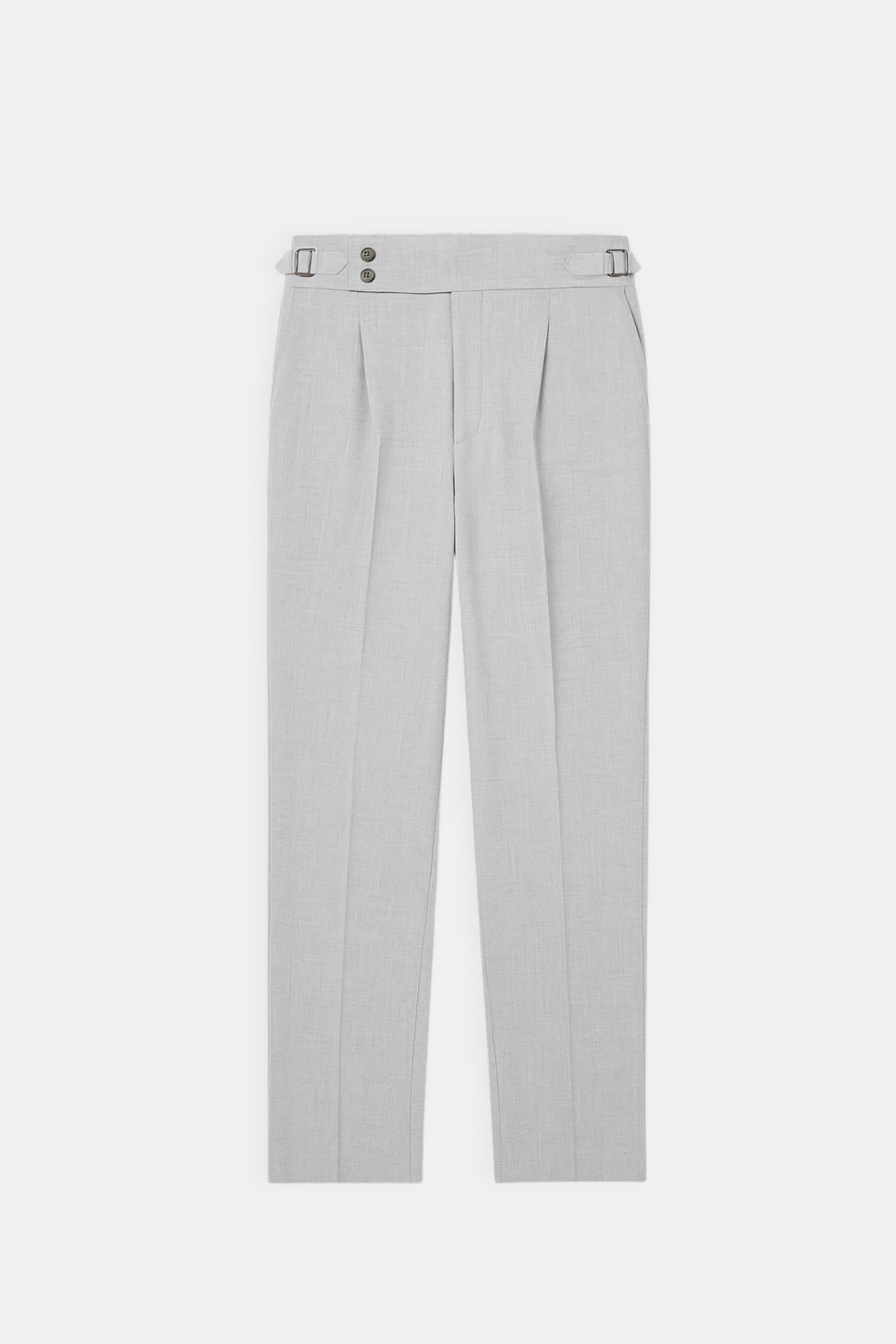 High Waist Trousers Flanella - Light Grey