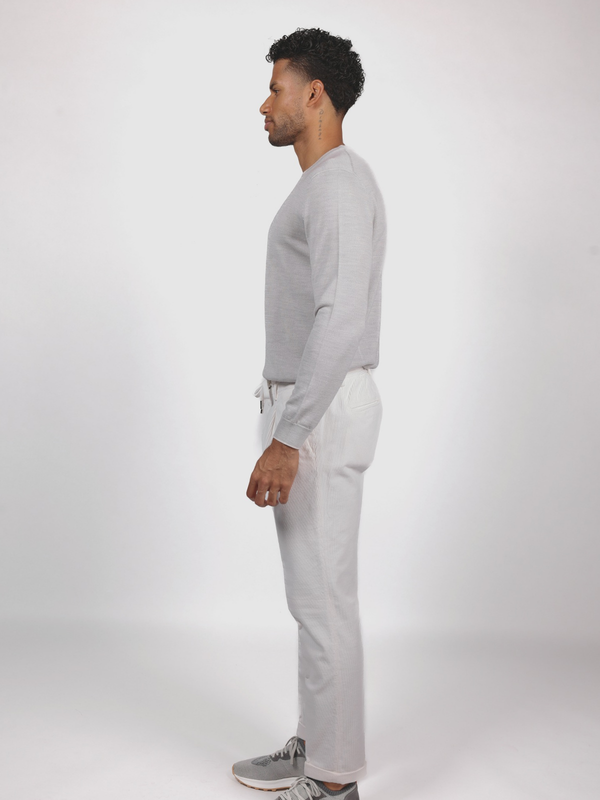 Corduroy Jogger - White