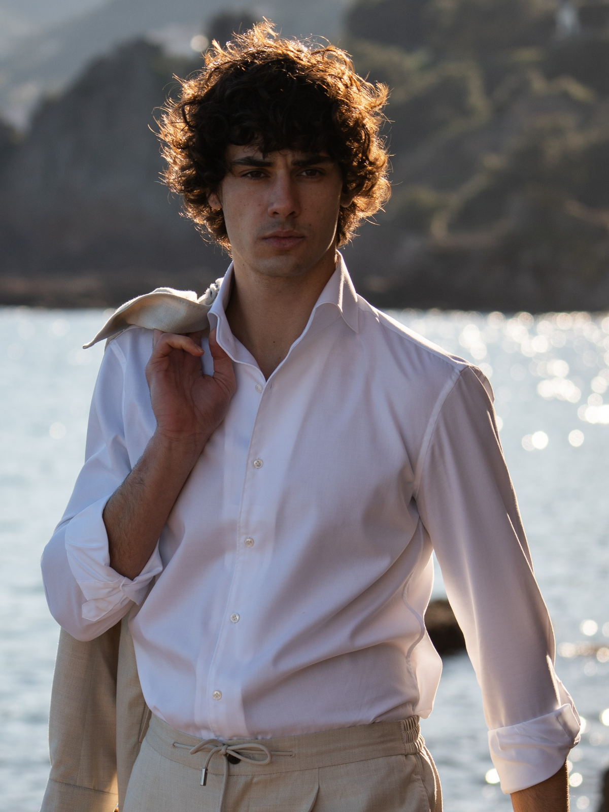 Shirt Cutaway 1-Piece - White