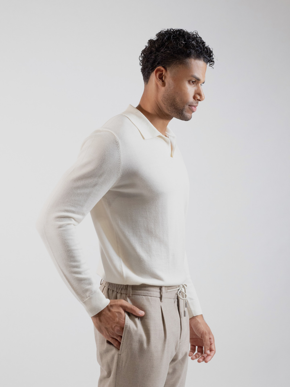 Polo Buttonless - Ivory
