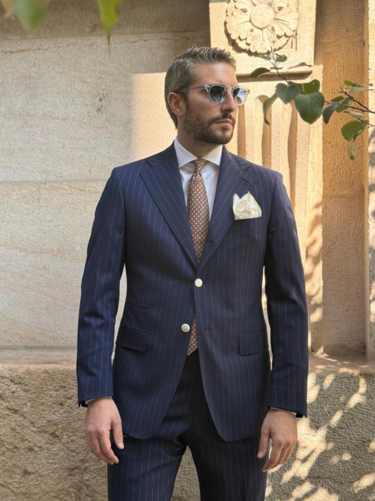 Napoli Travel Line Suit - Blue Stripes