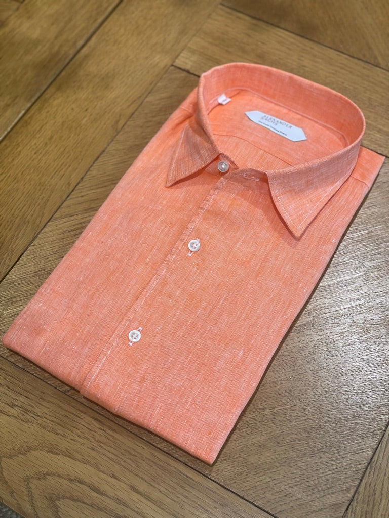 SHIRT LINEN - TANGERINE