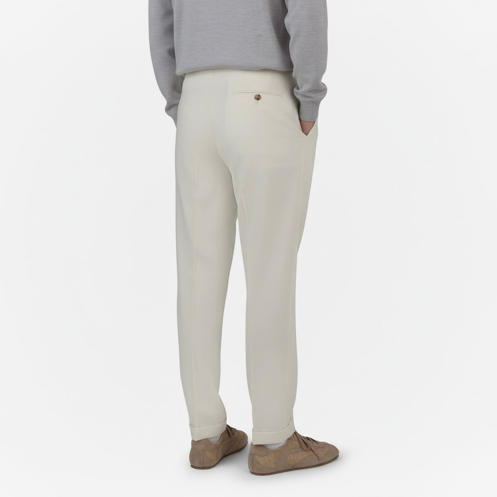 Classic Sartorial Trousers - Ivory