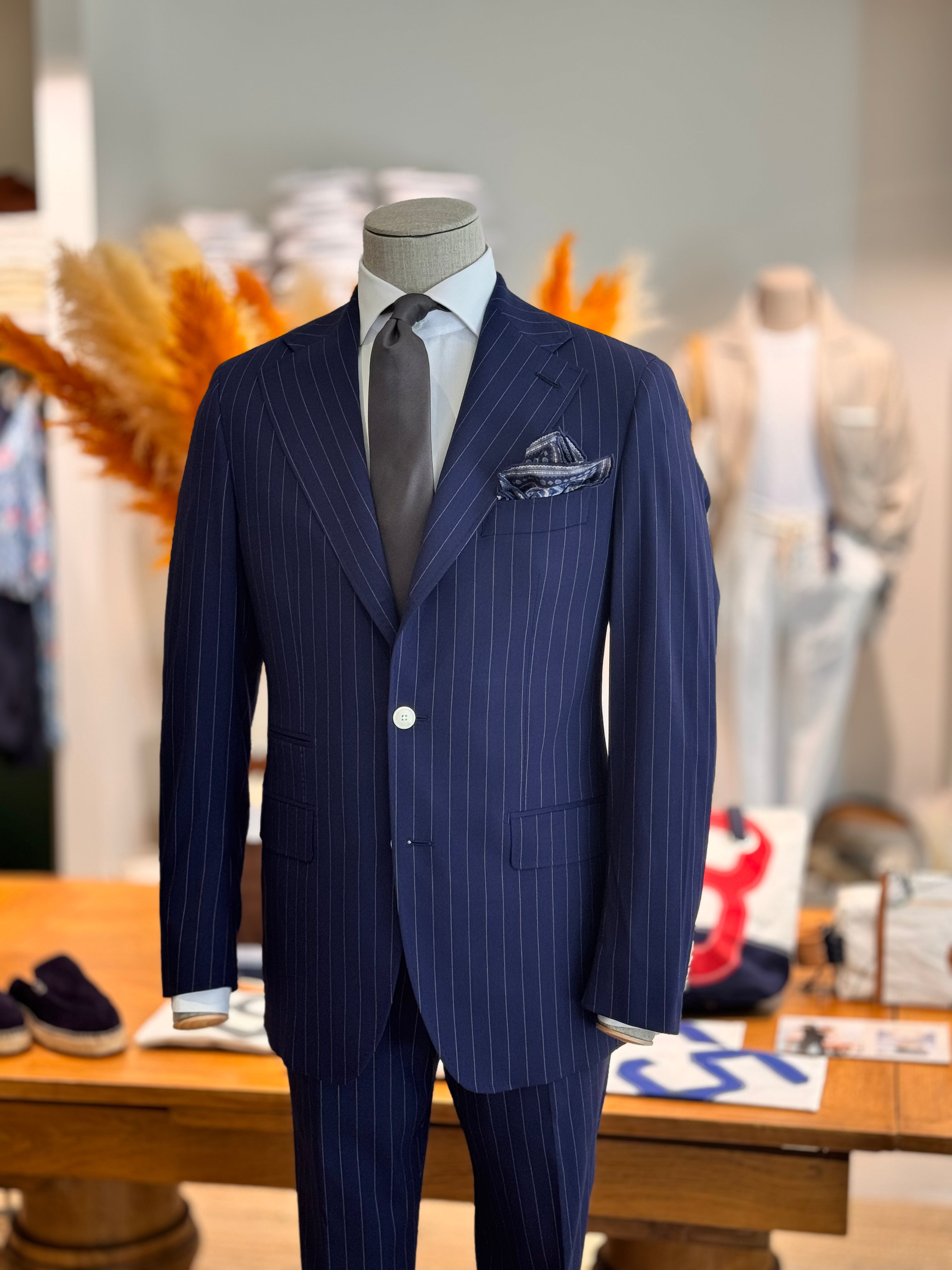 Limited Suit Napoli Travel Line - Blue Stripes