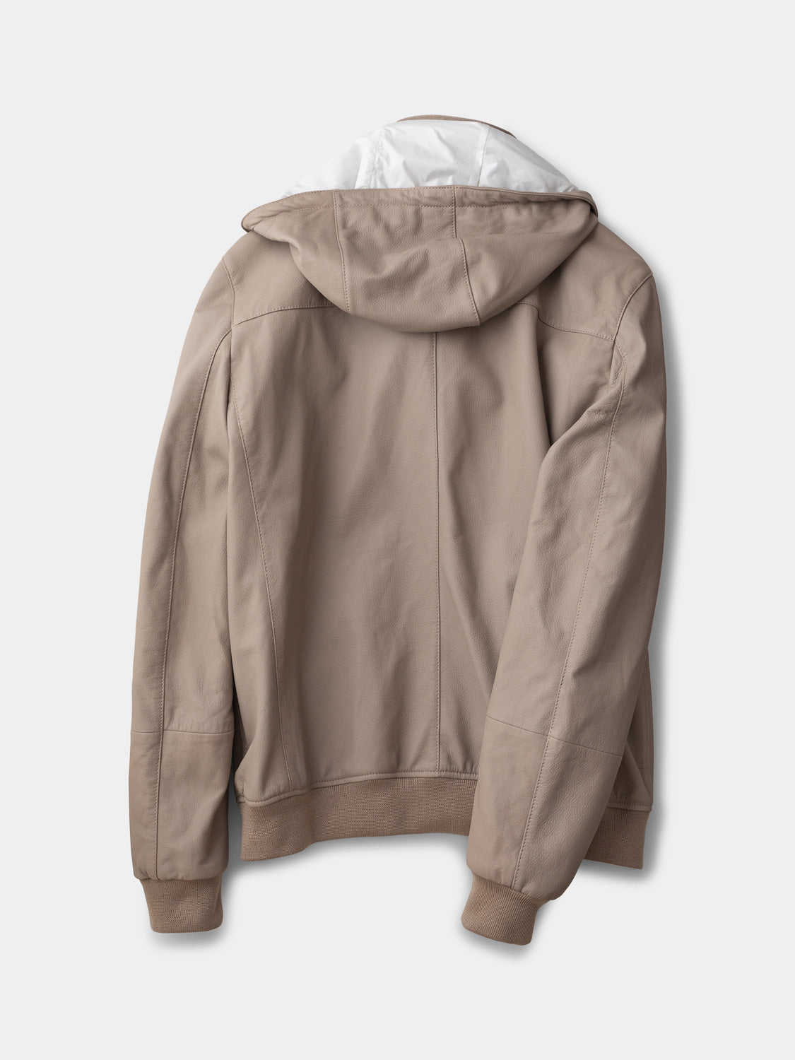 Challenge Jacket in Grain Leather - Grège