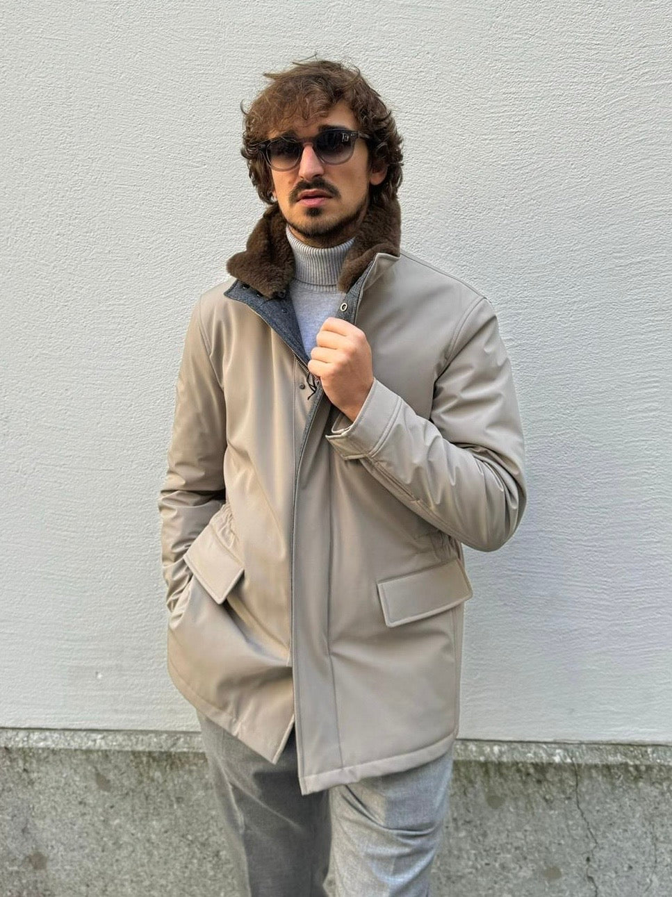 UTILITY JACKET - NYLON BEIGE