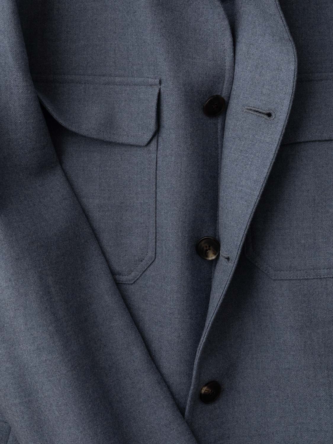 Overshirt Flanella Stretch - Steel blue