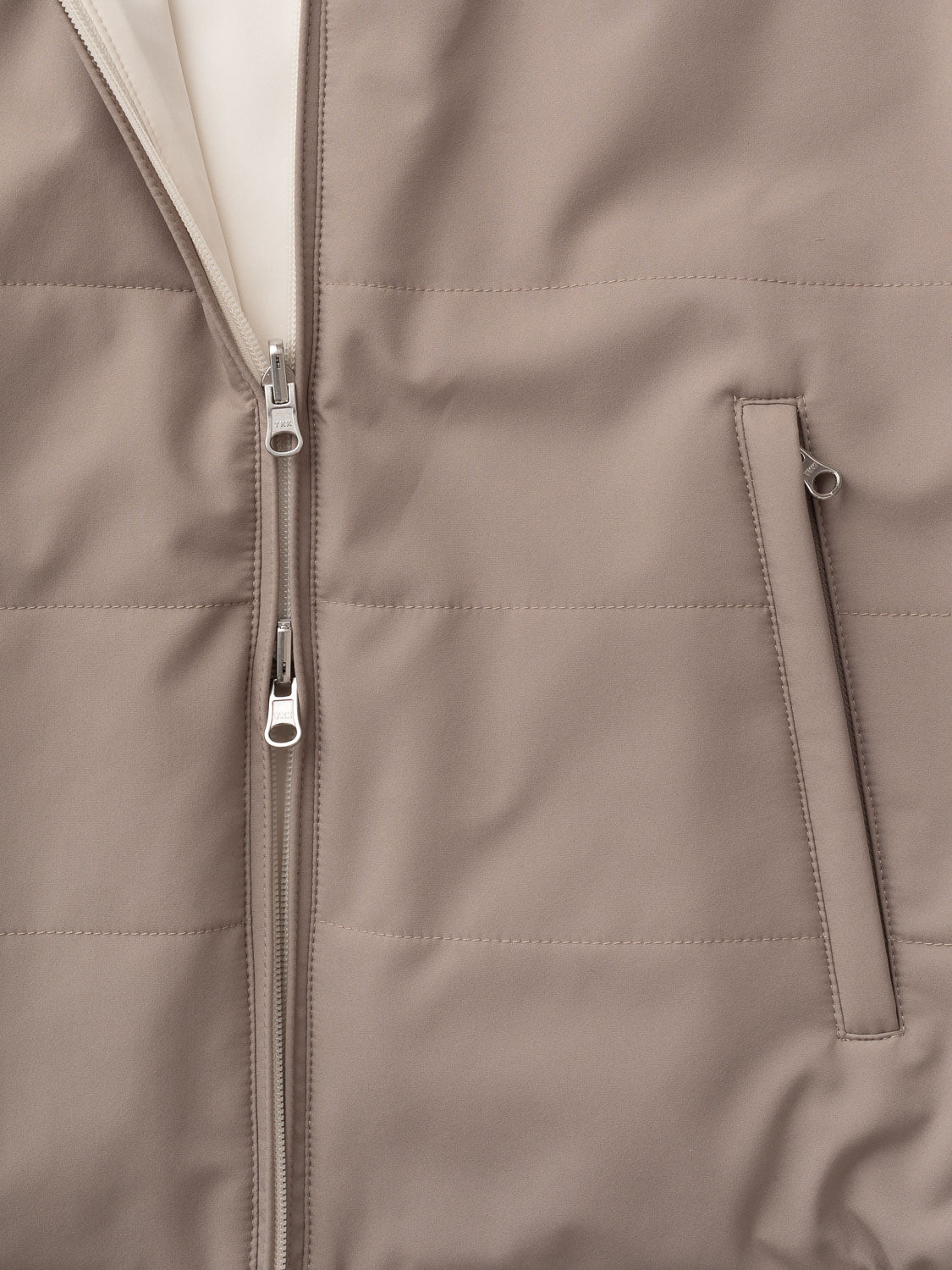 Reversible Sleeveless Jacket - Taupe