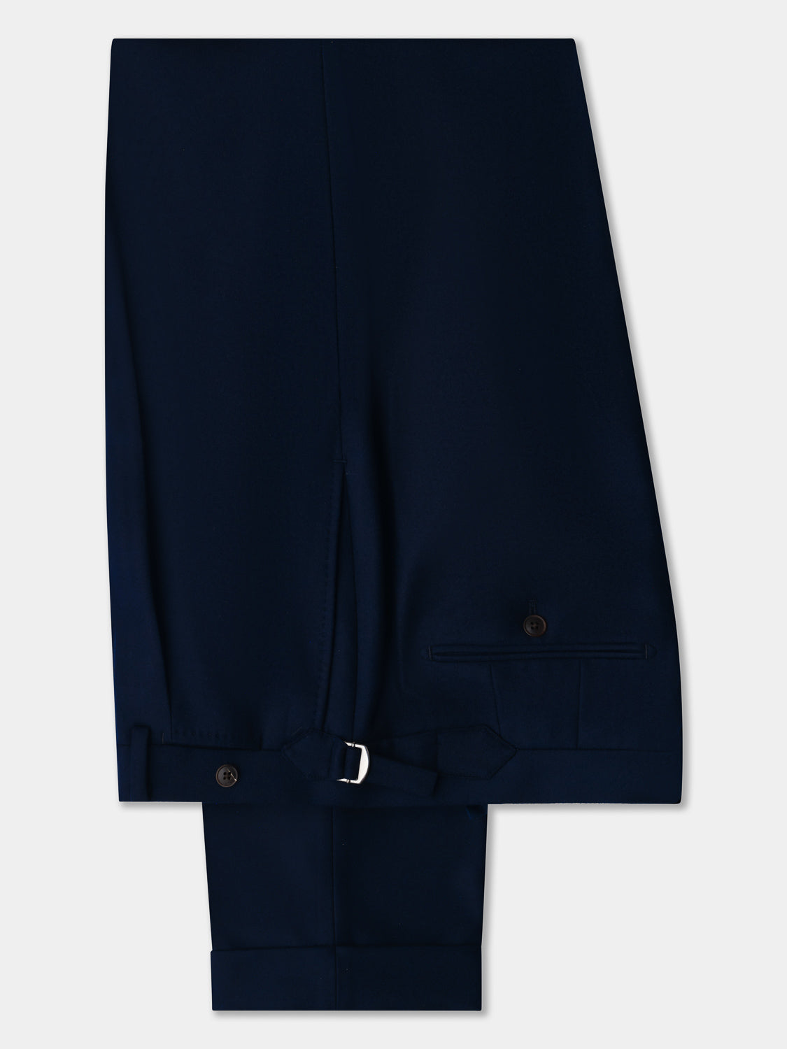 Flannel Double Breasted Suit - Navy