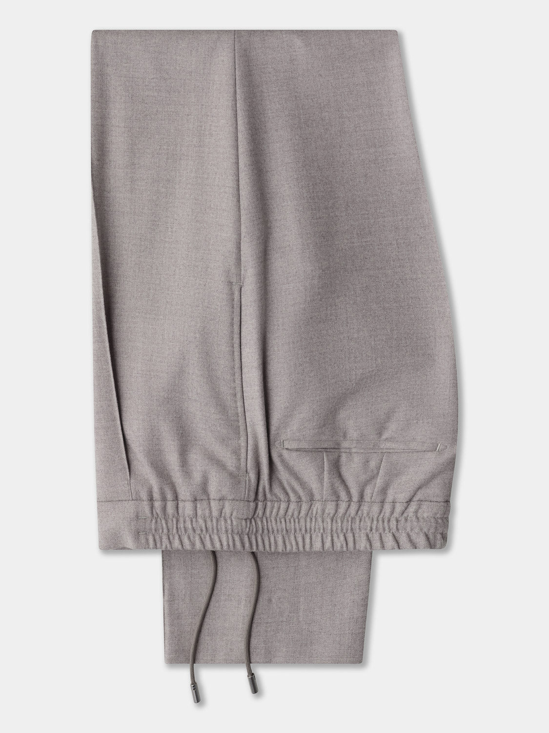 Flannel Jogger Pants with pin tuck - Grey