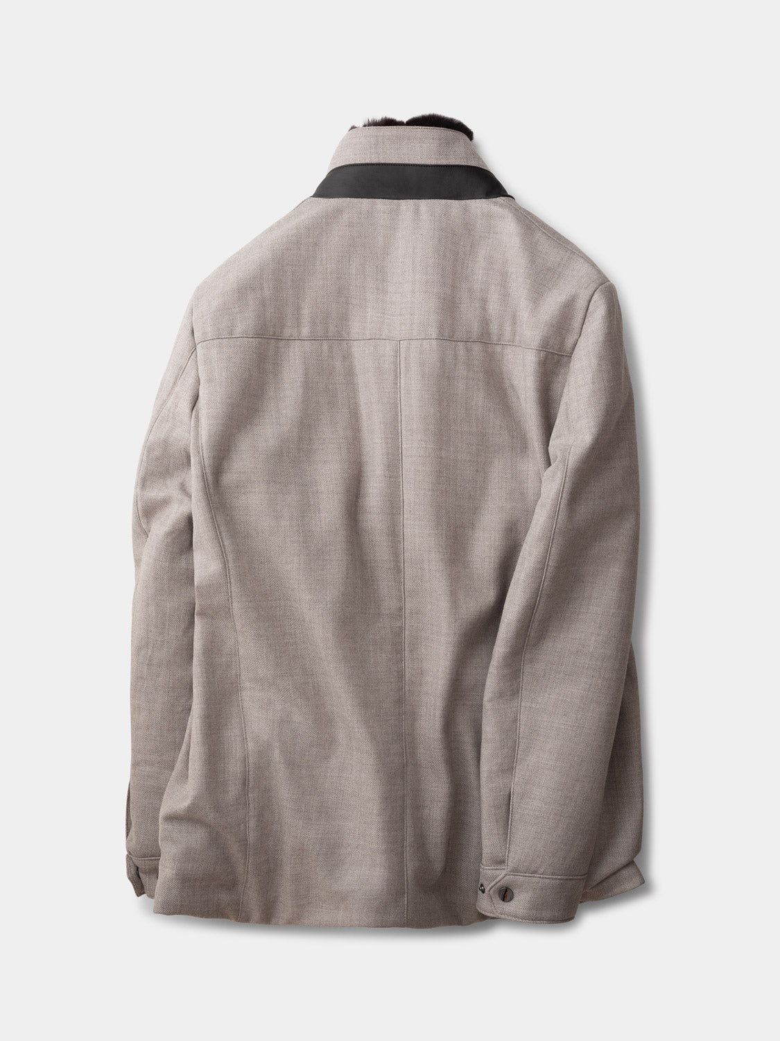 Field Jacket with Fur Collar - Sand