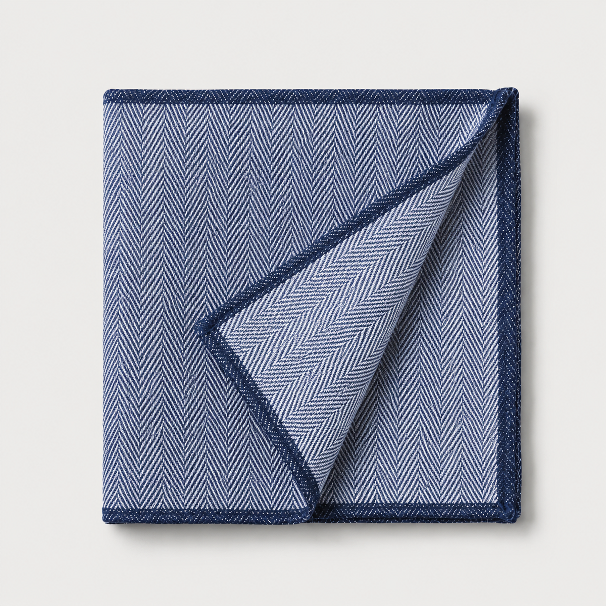 Pocket Square Linen Blend - Blue Denim