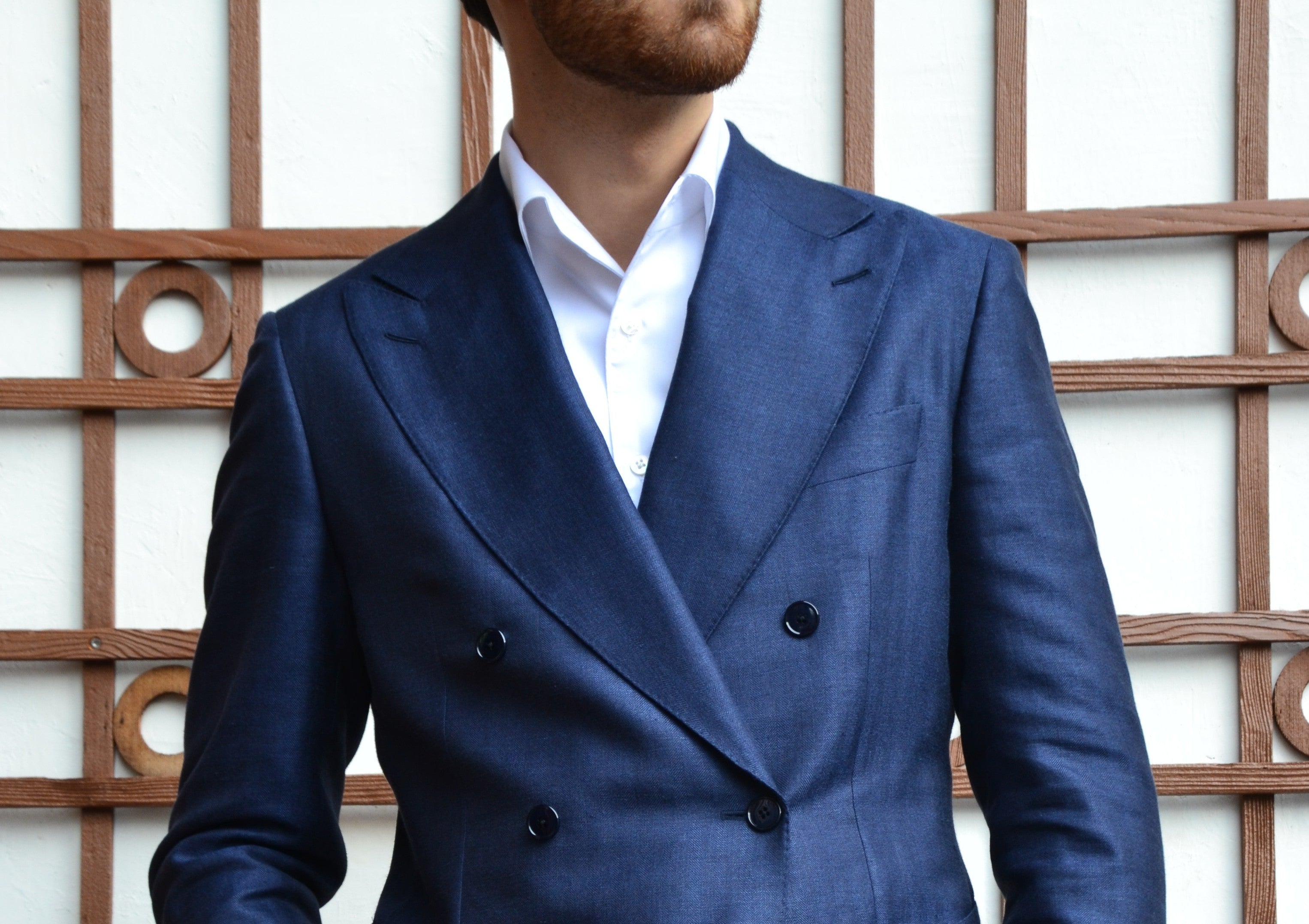 D.B Suit - Navy Herringbone