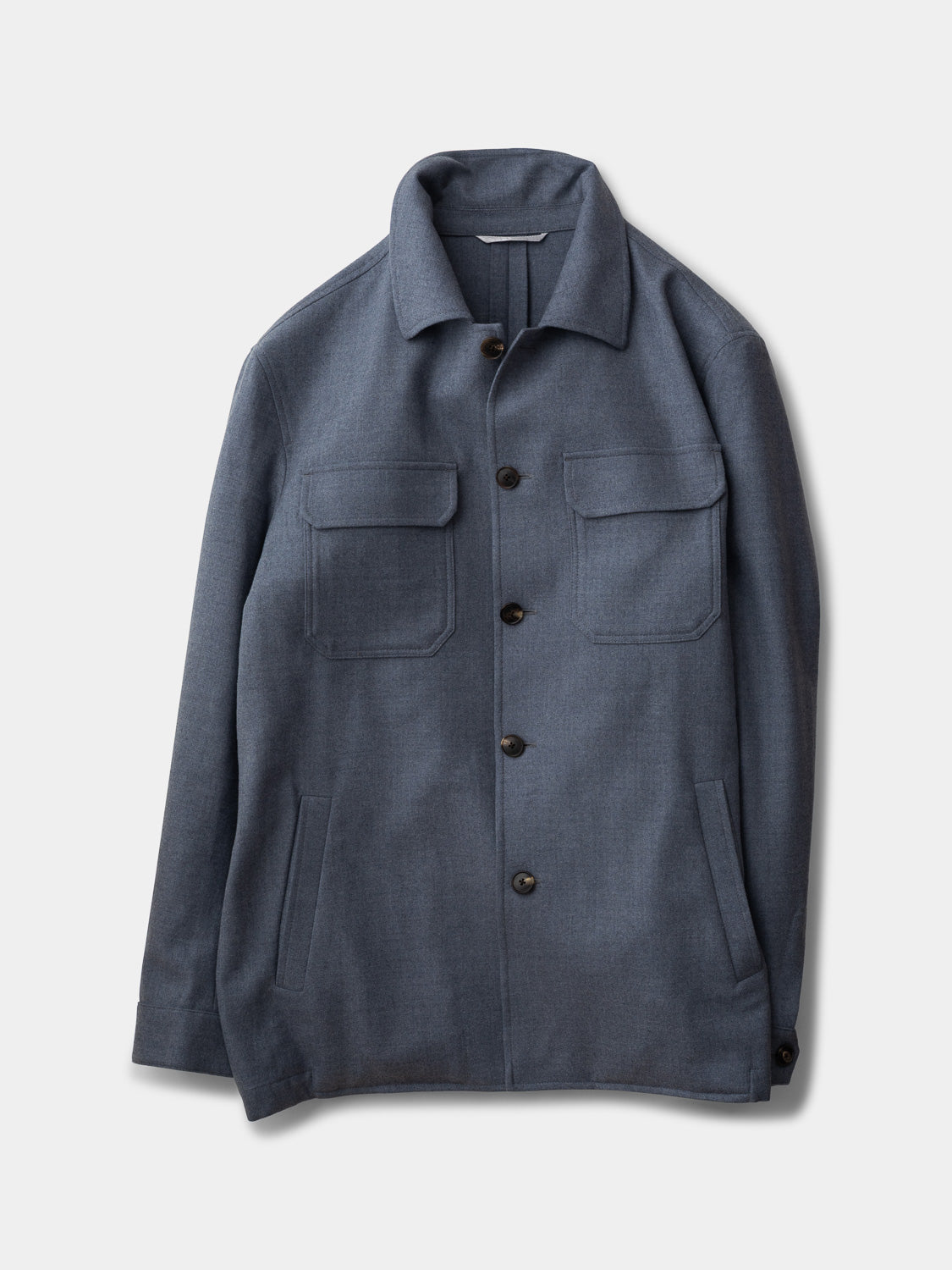 Overshirt Flanella Stretch - Steel blue