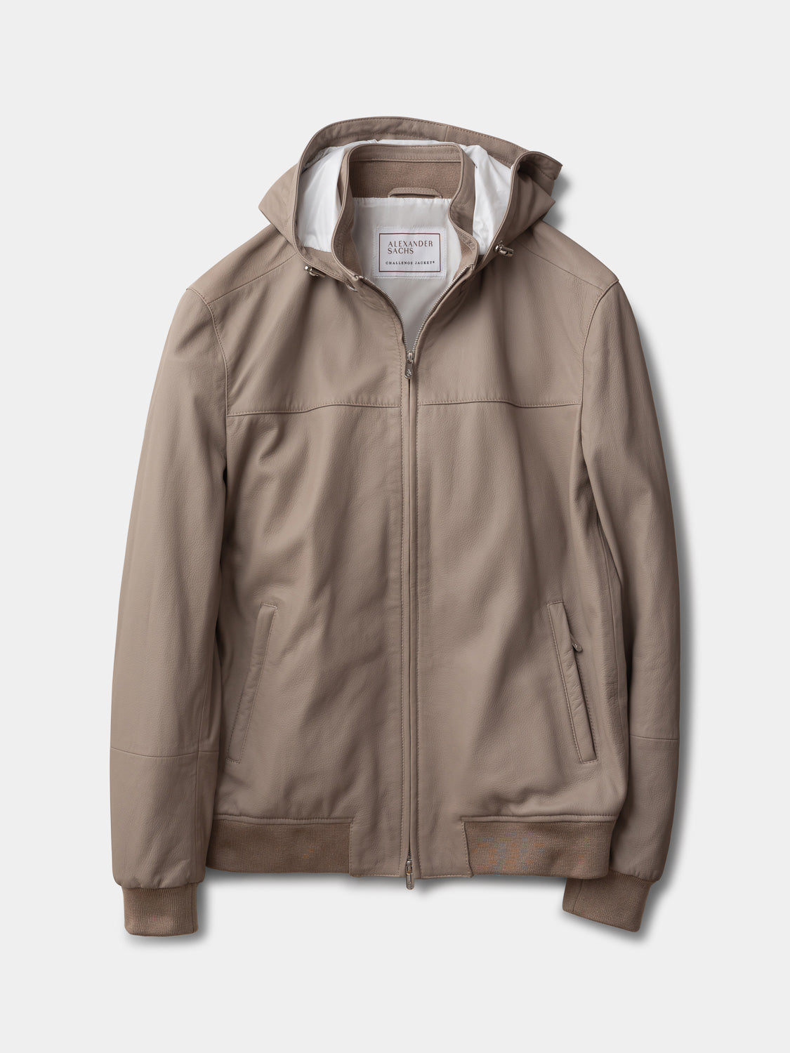 Challenge Jacket in Grain Leather - Grège