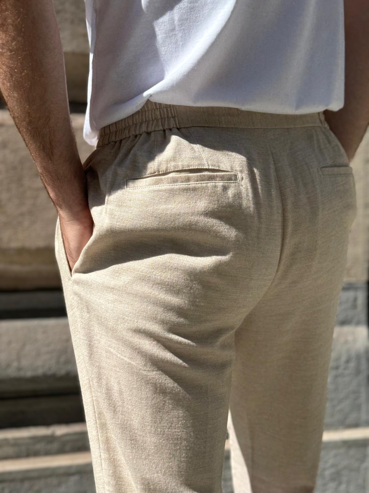 Jersey Trousers - Sand