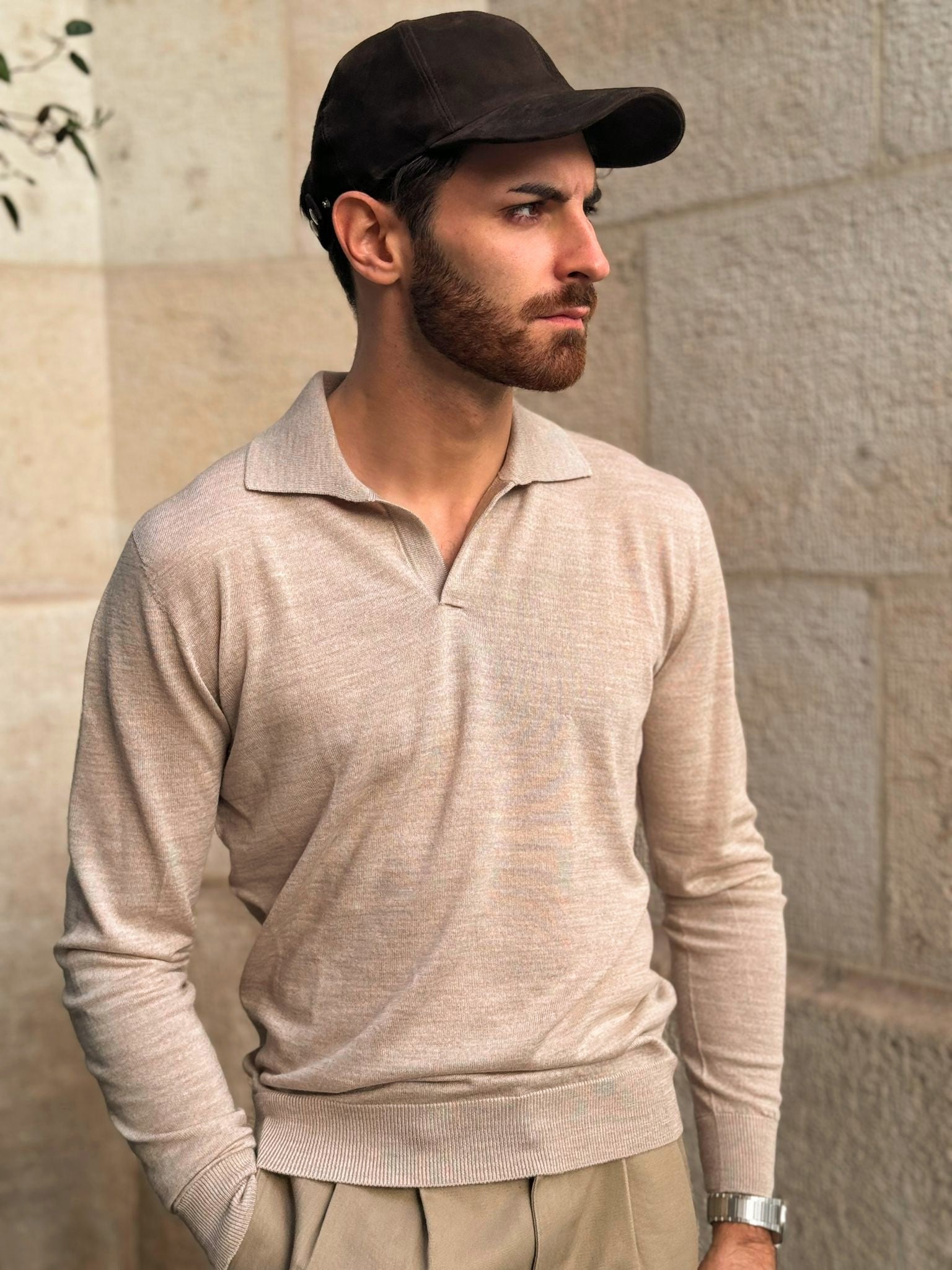 POLO KNITTED - SAND