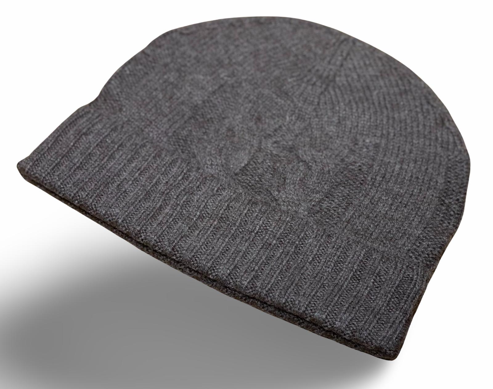 BEANIE CASHMERE TRECCE CIOCCOLATO