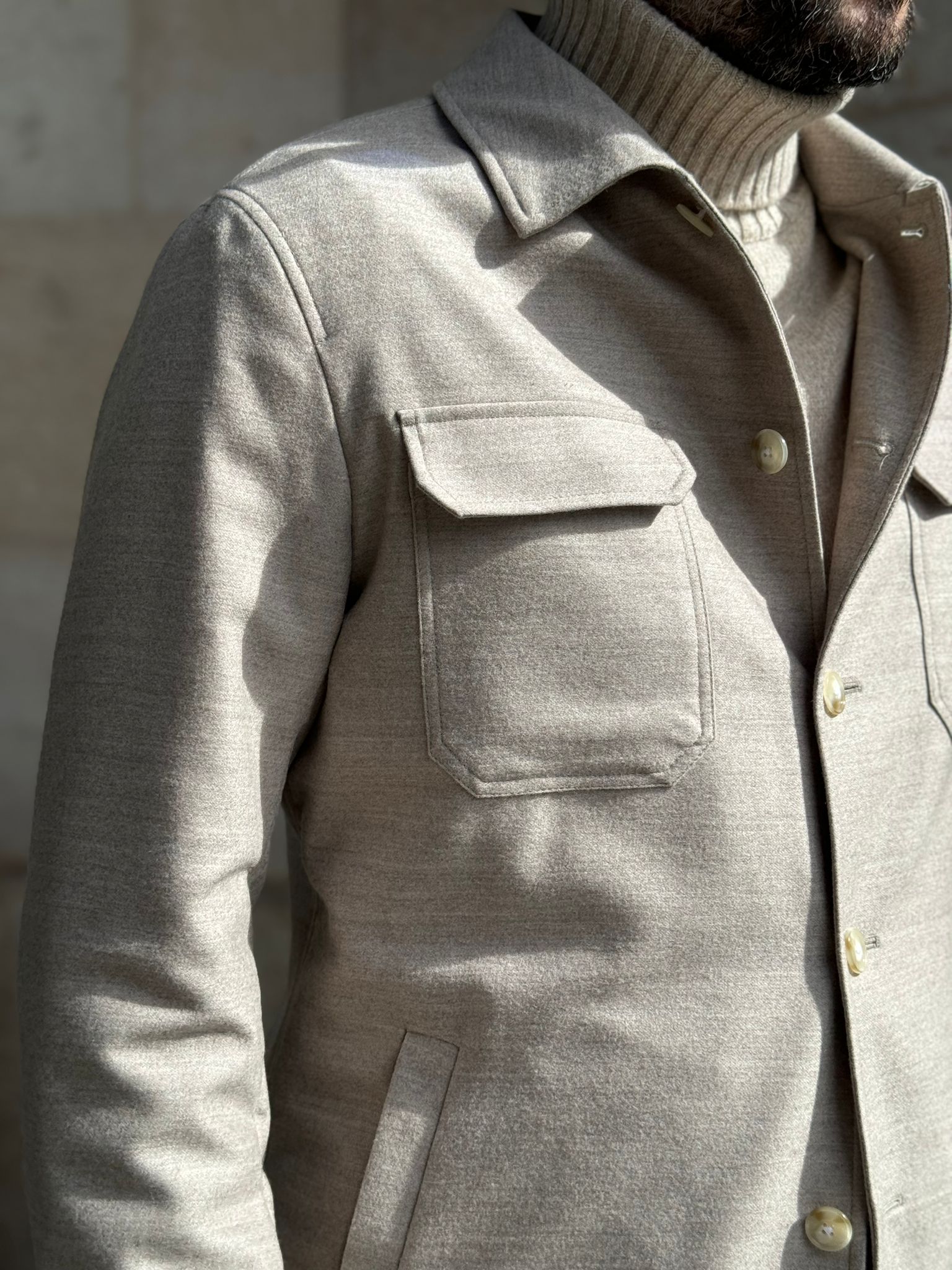 Overshirt - Wool Sand