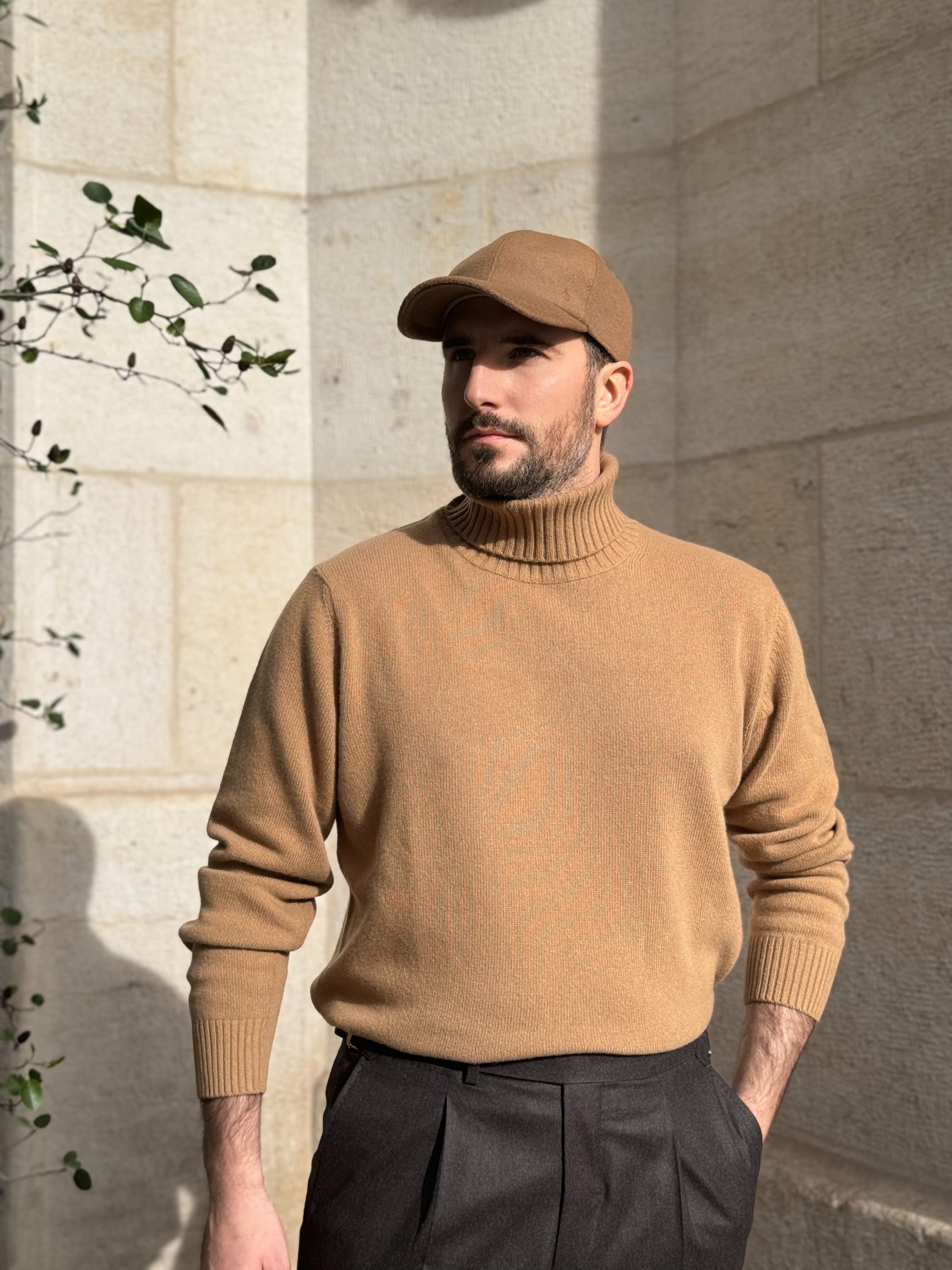 TURTLENECK WOOL & CASHMERE - CAMEL