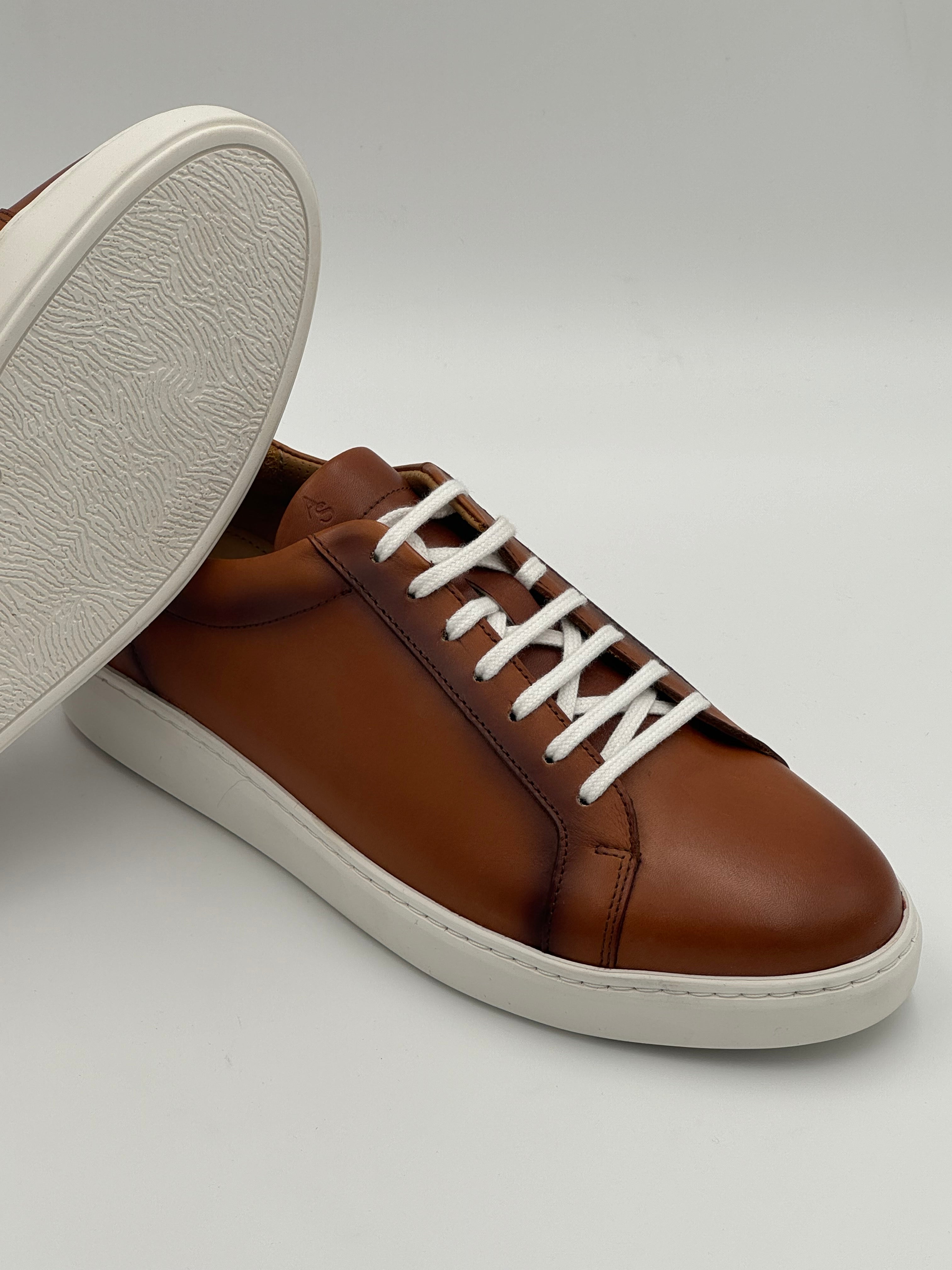 Calfskin Sneakers - Camel Patina