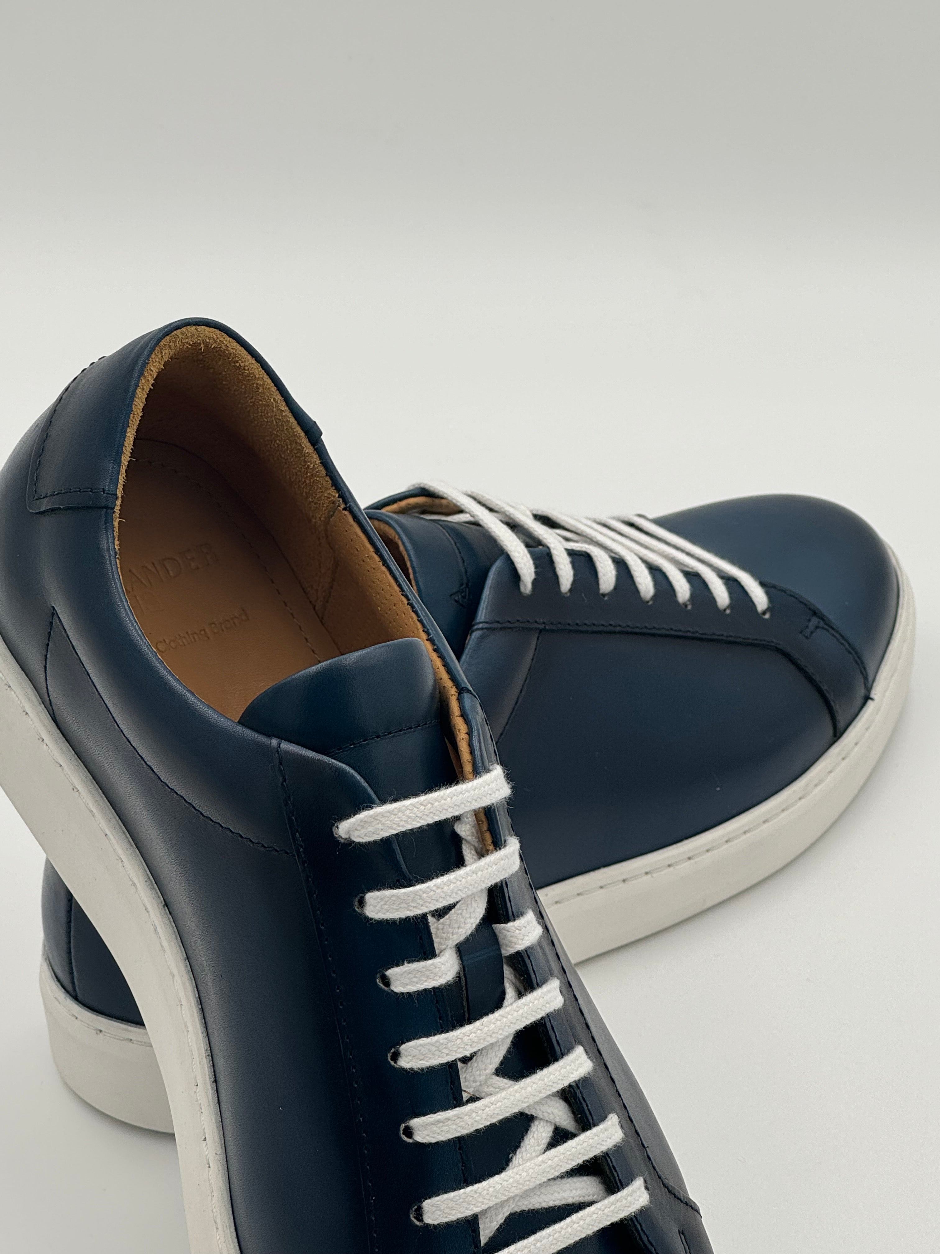 Calfskin Sneakers - Navy Patina