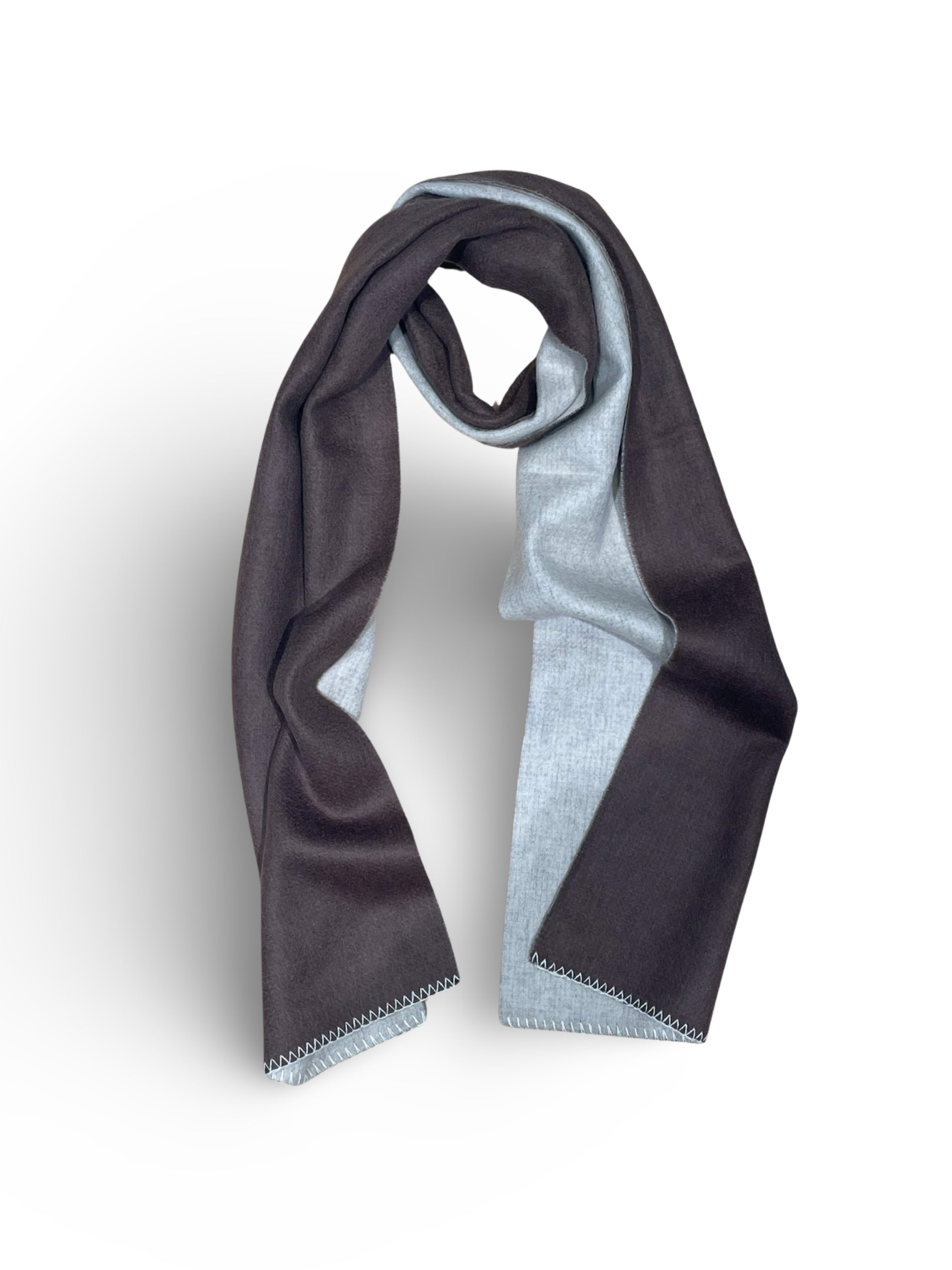 SCARF PLAID CASHMERE BEIGE & CIOCCOLATO