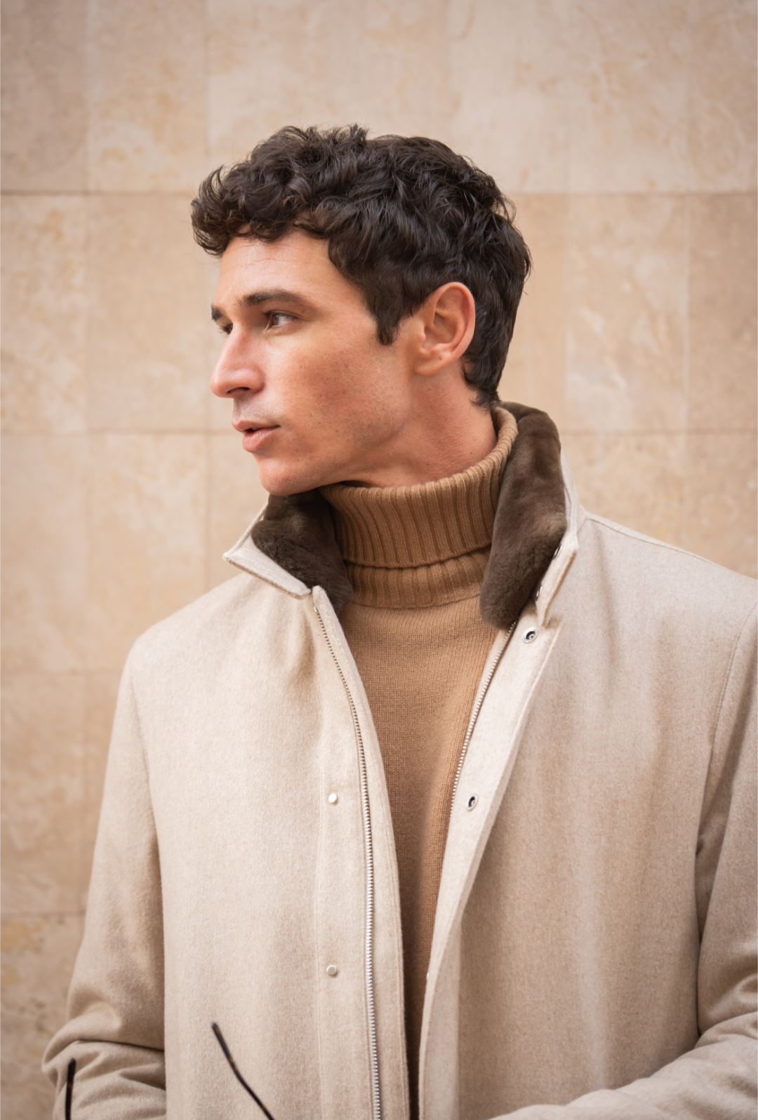 Turtle Neck - Wool & Cashmere - Sepia