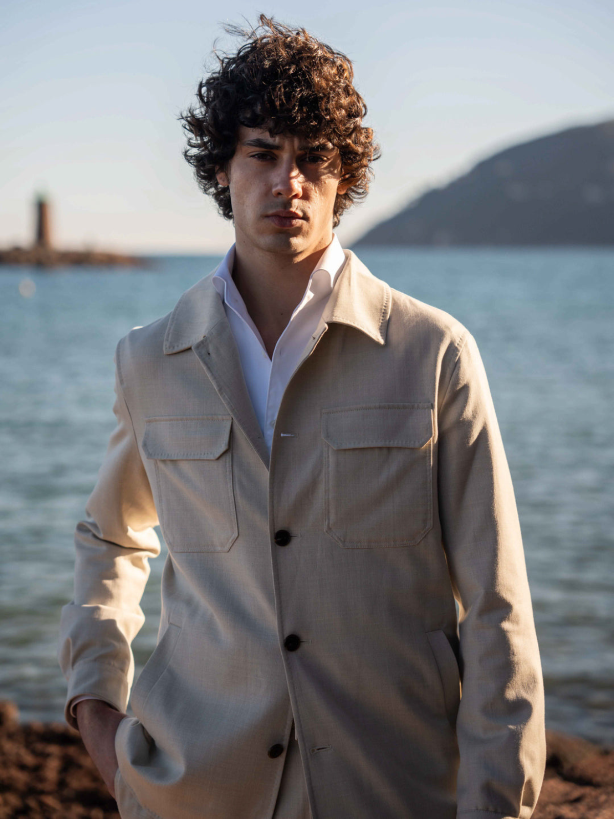 Jersey jacket - Beige