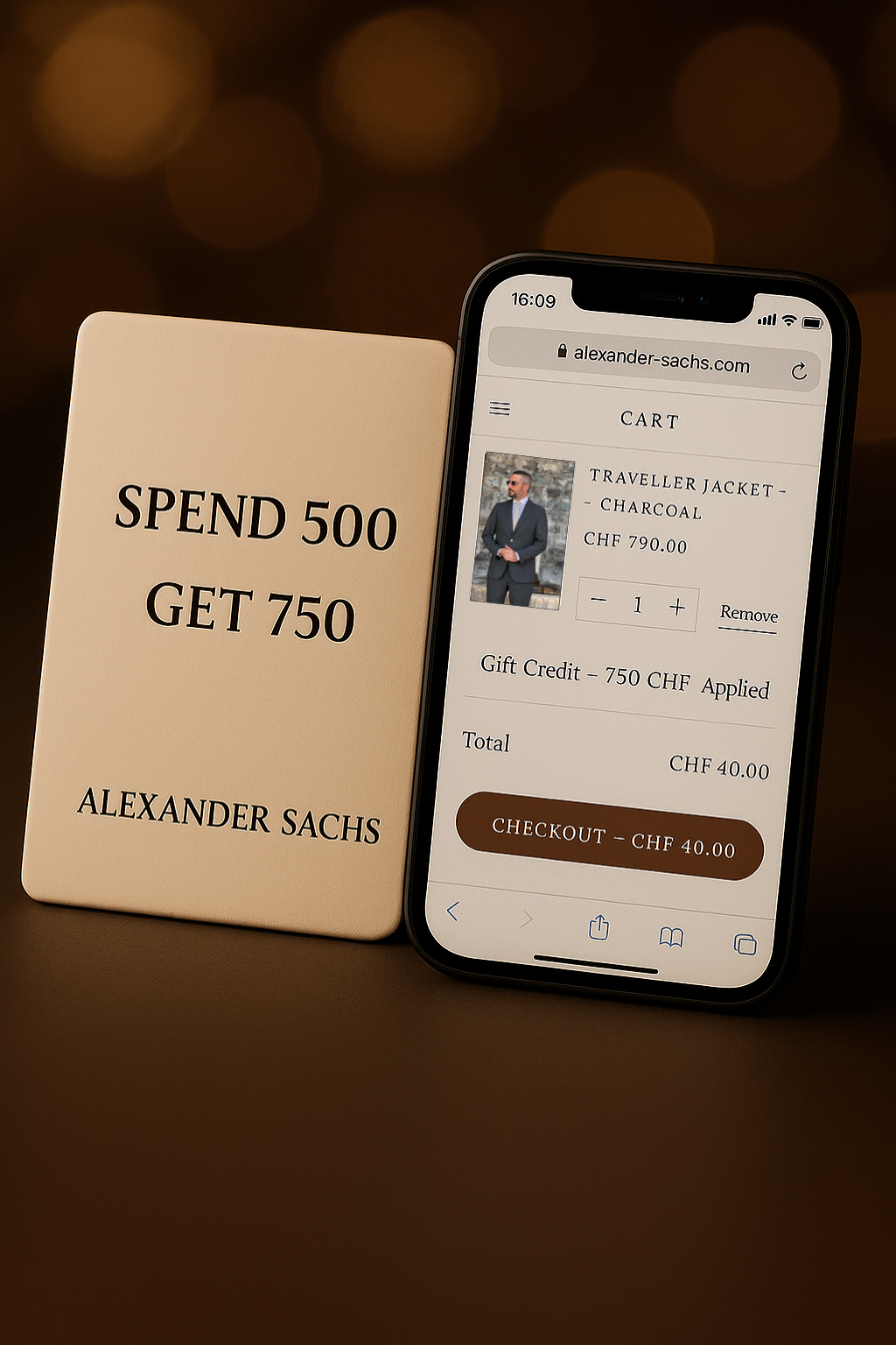 Get a CHF 750 gift card for CHF 500