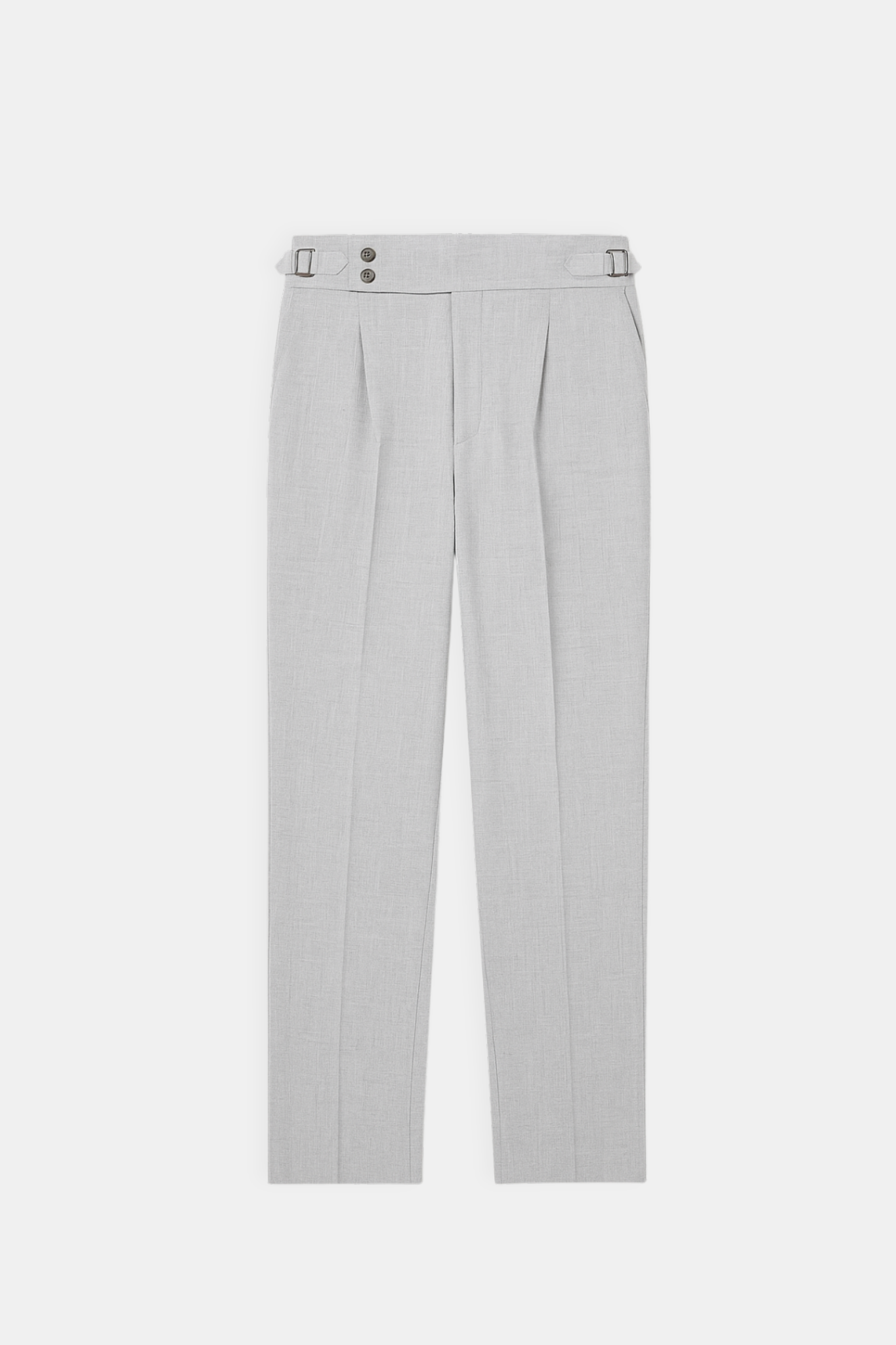 High Waist Trousers Flanella - Light Grey