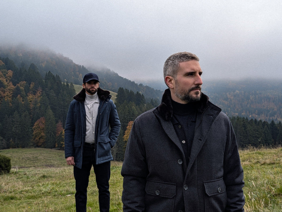 Blouson with Fur Collar - Charcoal