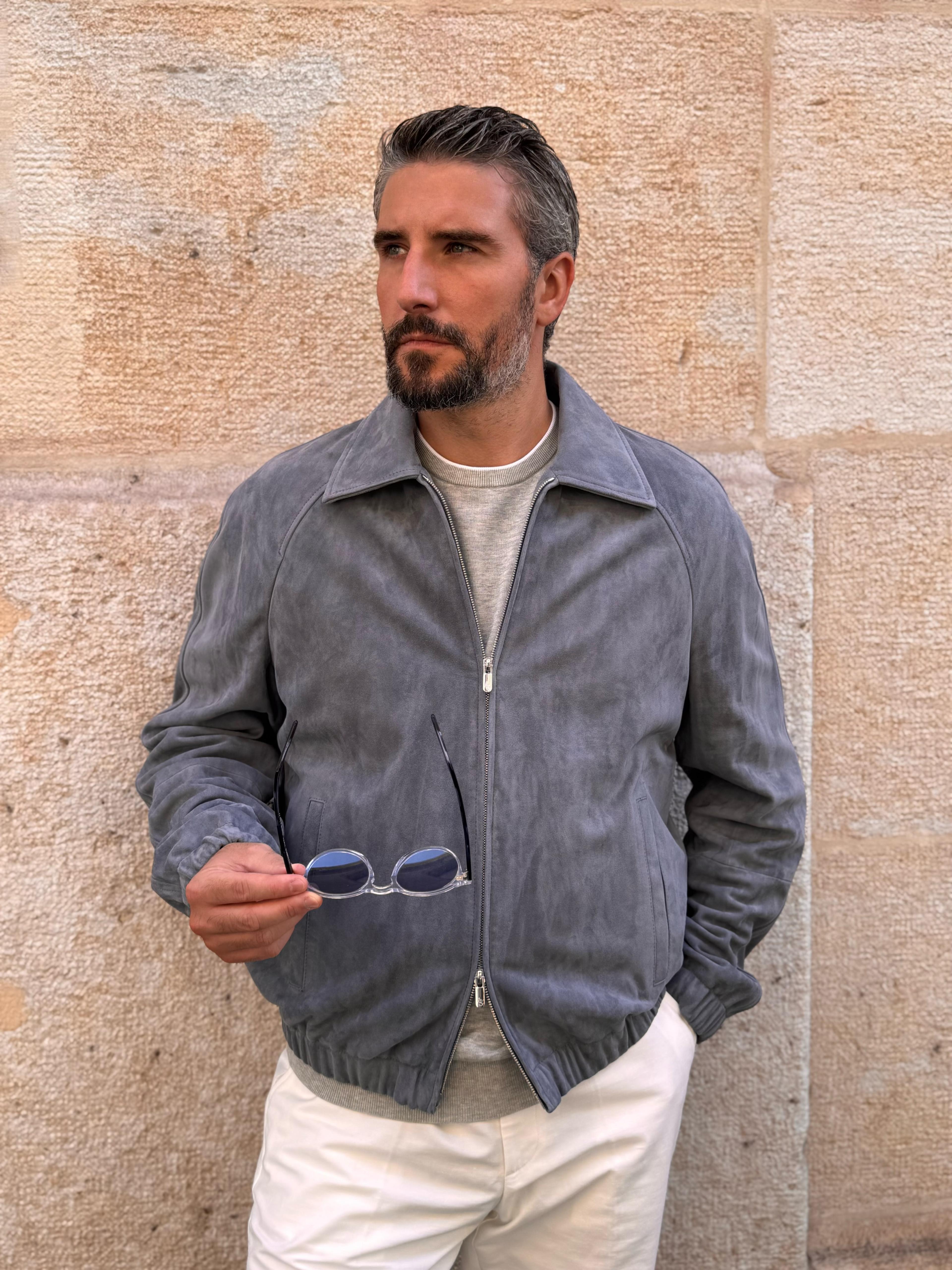 Heritage Blouson - Ice Suede Leather