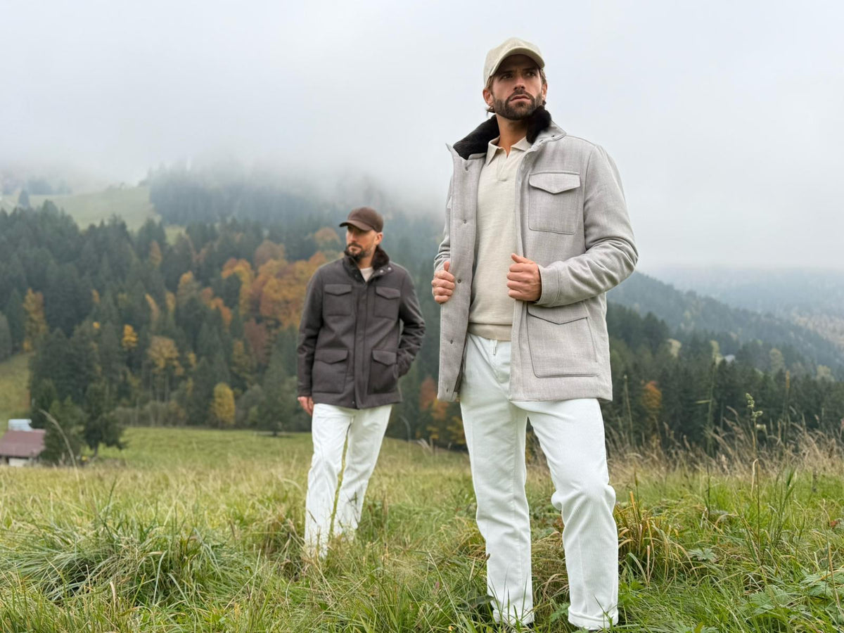 Field Jacket with Fur Collar - Sand