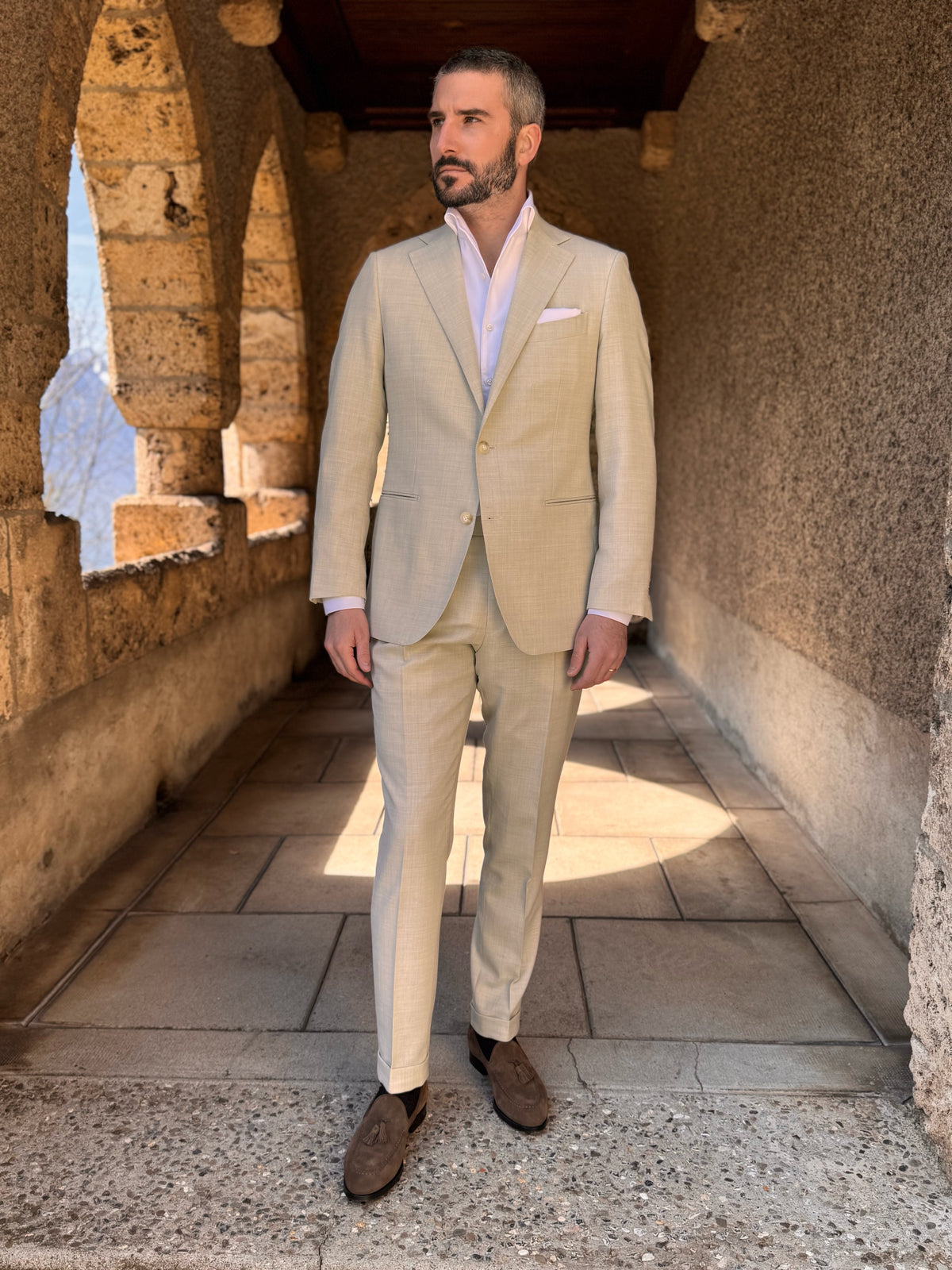 Suit Linen Blend - Sand