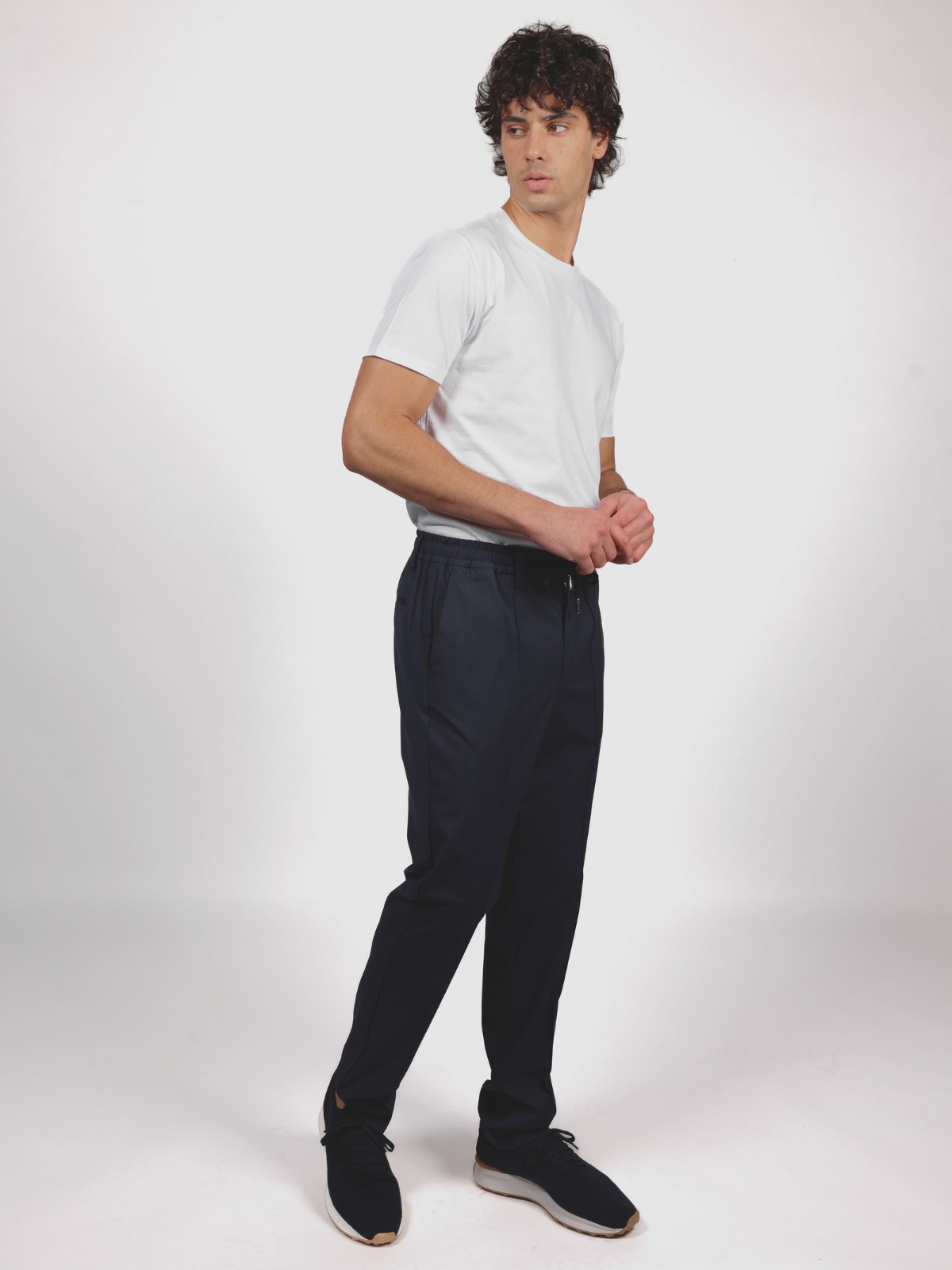 Technical Wool Jogger - Navy