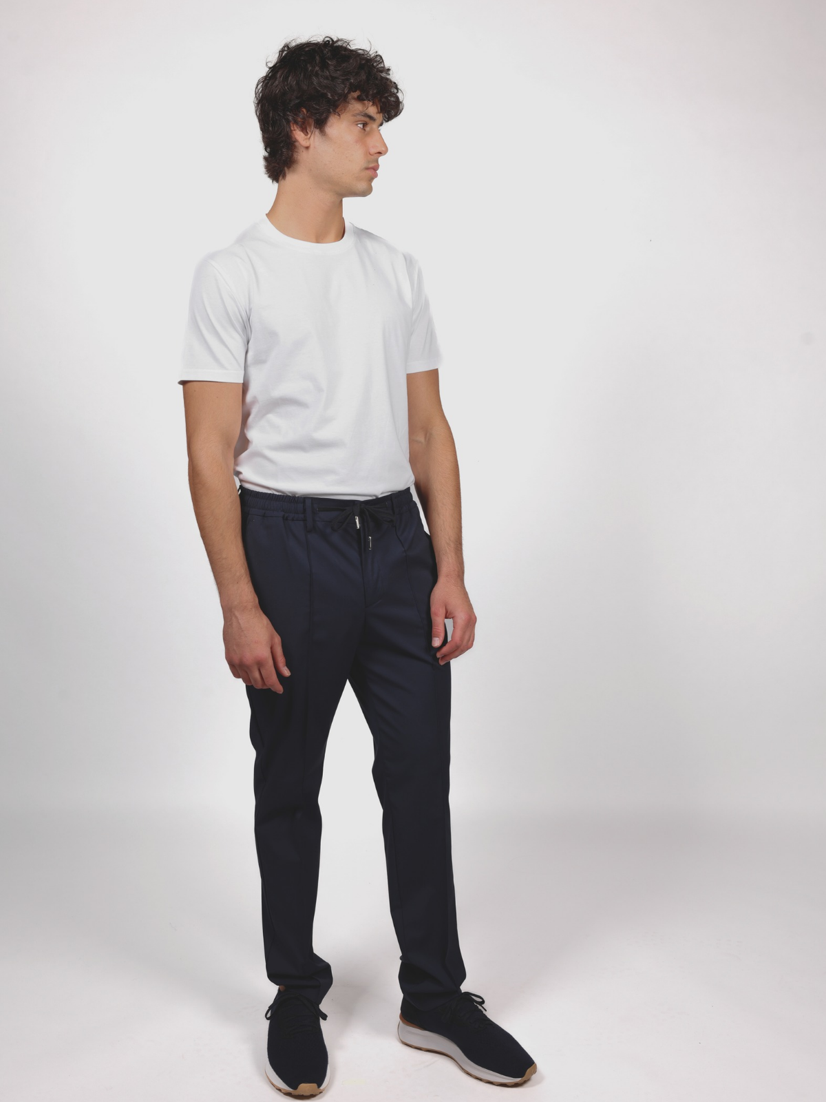 Technical Wool Jogger - Navy