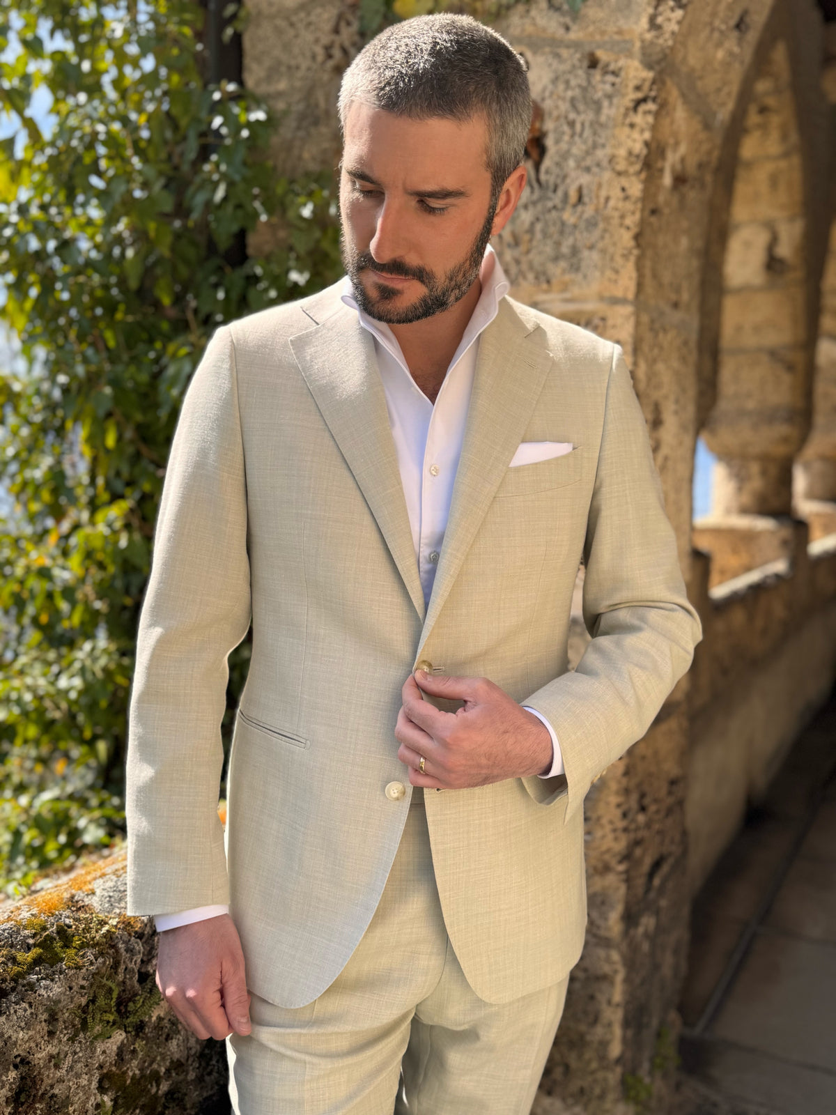 Suit Linen Blend - Sand