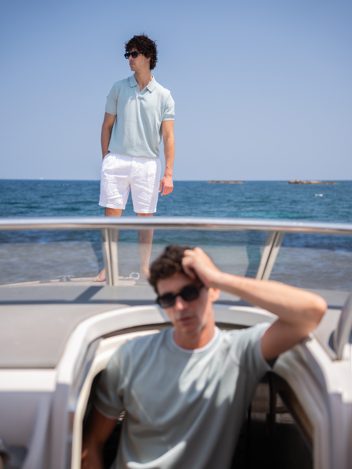 Buttonless Polo - Aquamarine