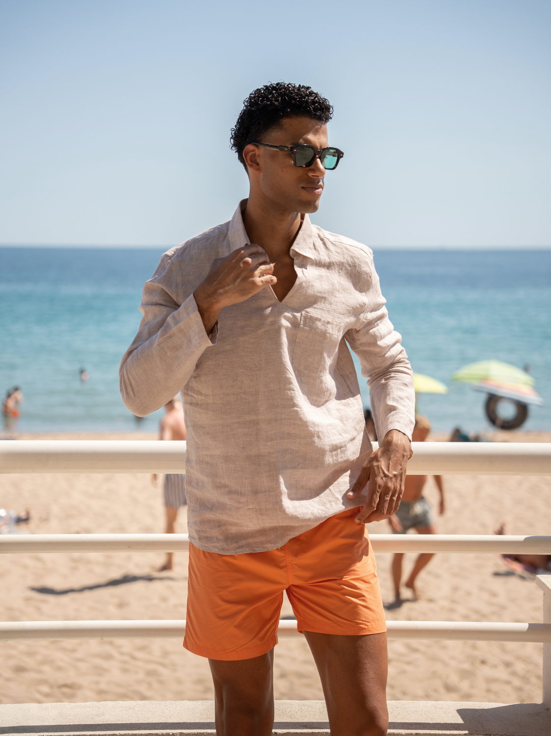 Medina Popover - Sand Linen