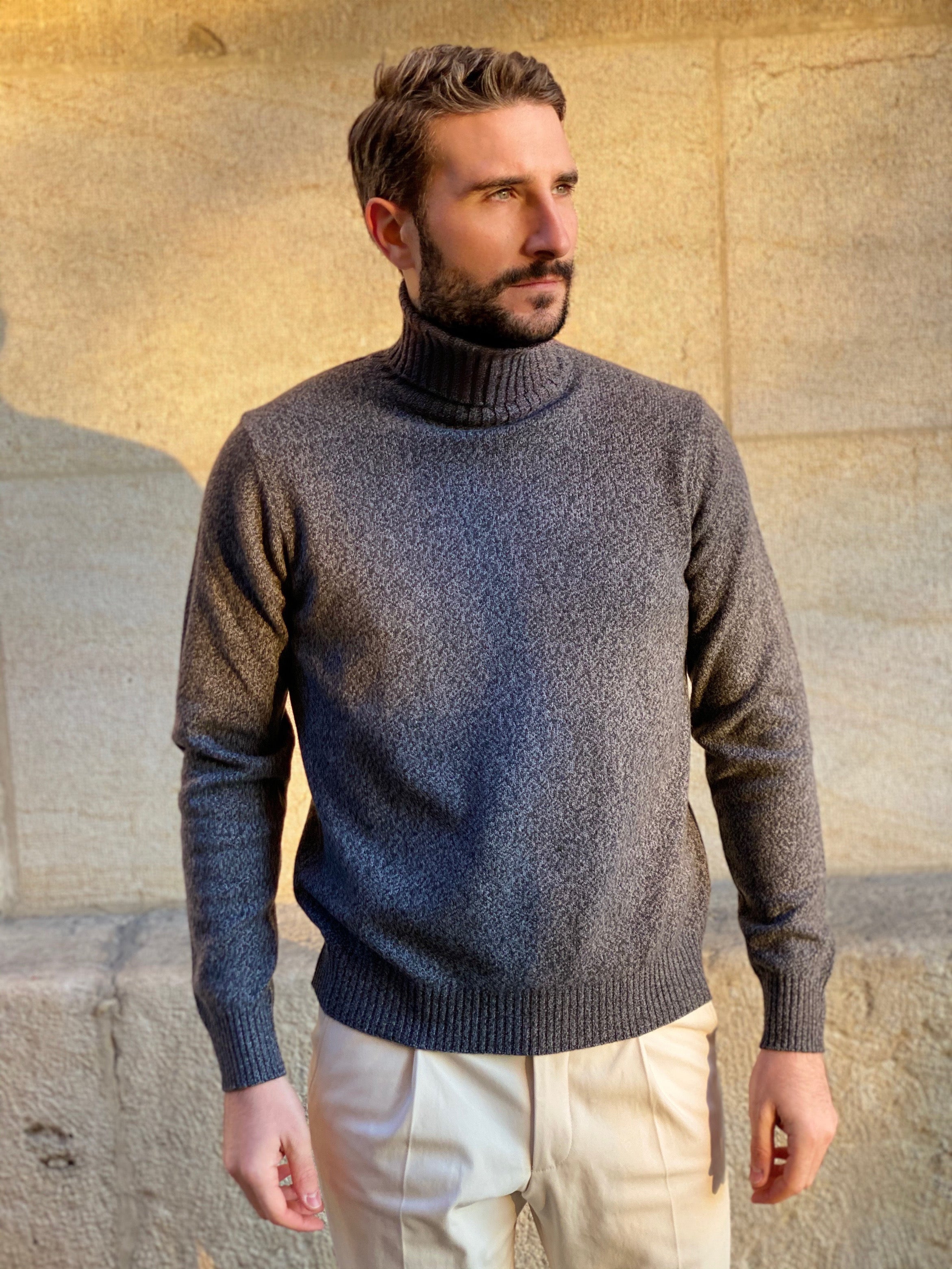 TURTLENECK WOOL & CASHMERE ANTHRACITE